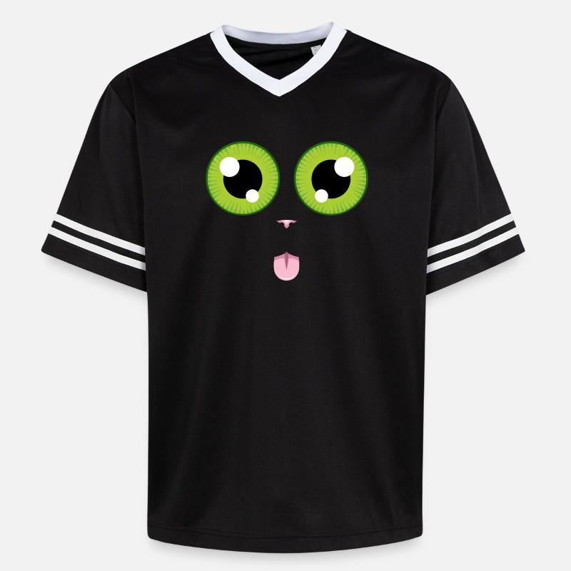 La langue au chat - T-shirt de foot unisexe en mesh - noir/blanc