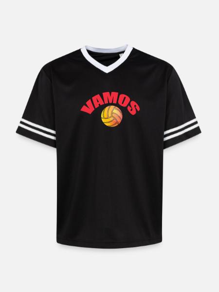 Vamos - T-shirt de foot unisexe en mesh - noir/blanc