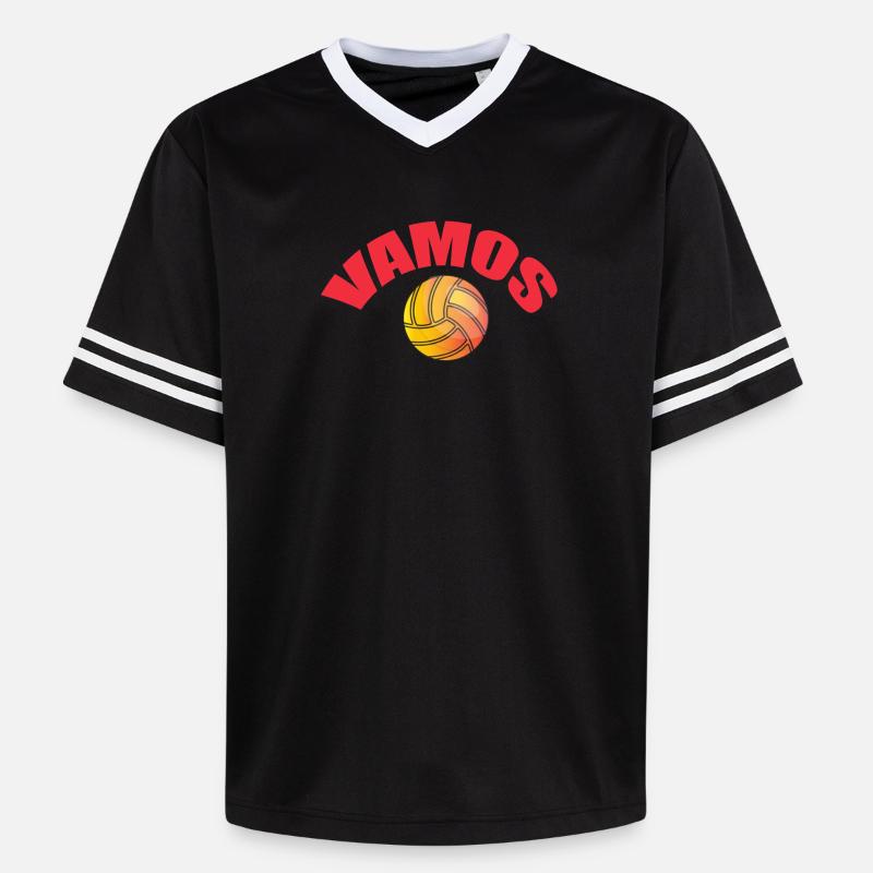 Vamos - T-shirt de foot unisexe en mesh - noir/blanc