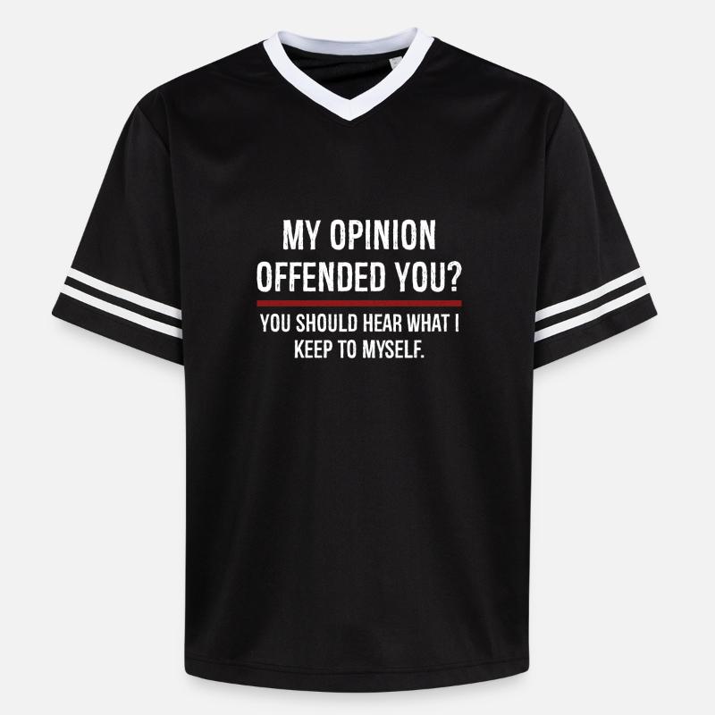 Mon opinion vous a offensé Vous devriez l’entendre - T-shirt de foot unisexe en mesh - noir/blanc