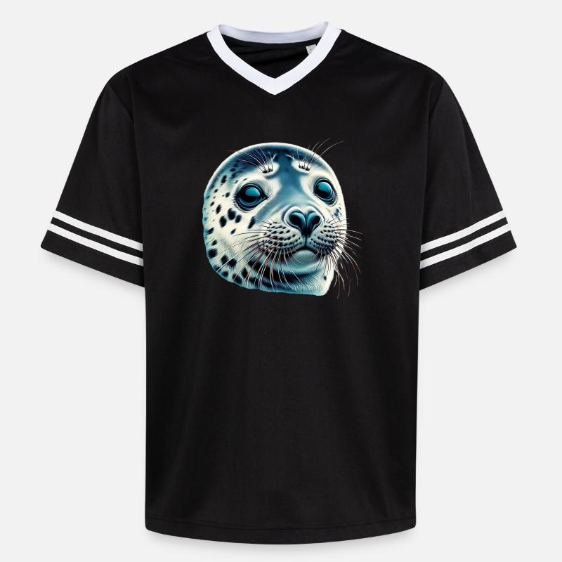 Phoque - T-shirt de foot unisexe en mesh - noir/blanc
