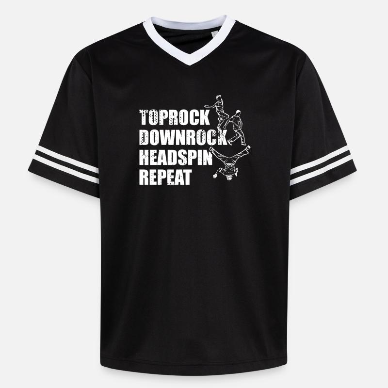Breakdance Techniques - Unisex Football Style Mesh T-Shirt - black/white