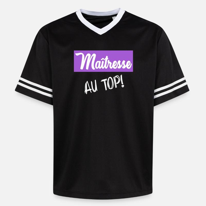 MERCI MAÎTRESSE - T-shirt de foot unisexe en mesh - noir/blanc