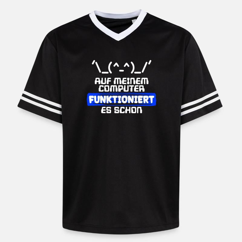 Computer Developer Softwareentwickler Statement - Unisex Football Style Mesh T-Shirt - Schwarz/Weiß