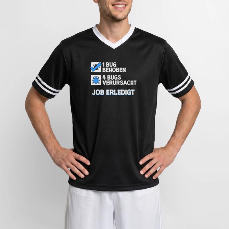 Developer Coden Skripting Bugs Debug Bugfixing Unisex Football Style Mesh T-Shirt