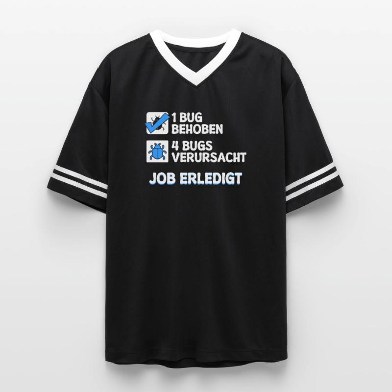 Developer Coden Skripting Bugs Debug Bugfixing Unisex Football Style Mesh T-Shirt