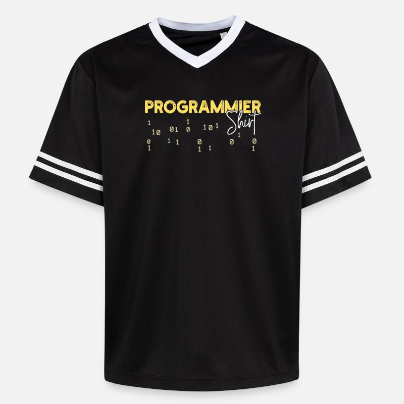 Developer Statement Coden Skripting Webentwickler - Unisex Football Style Mesh T-Shirt - Schwarz/Weiß