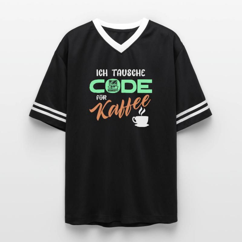 Code Developer Statement Programmer Computer Unisex Football Style Mesh T-Shirt