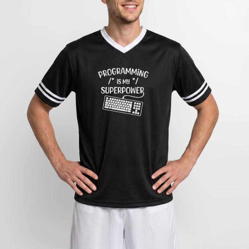 Computerfreak Developer Statement Coding Computer Science Unisex Football Style Mesh T-Shirt
