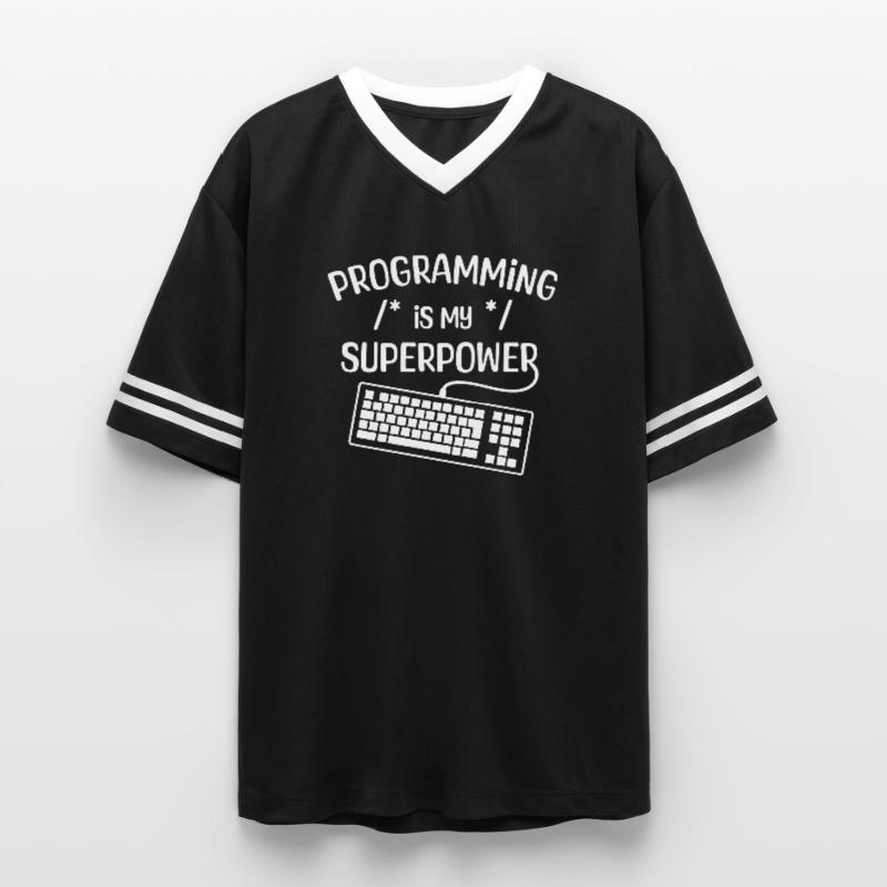 Computerfreak Developer Statement Coding Computer Science Unisex Football Style Mesh T-Shirt
