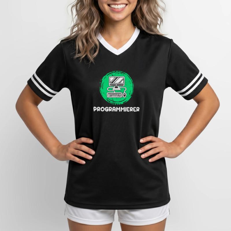 Computerfreak Skripting Developer Programmierer Unisex Football Style Mesh T-Shirt