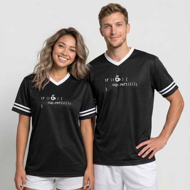 Debug Programmierer Coden Developer Computerfreak Unisex Football Style Mesh T-Shirt