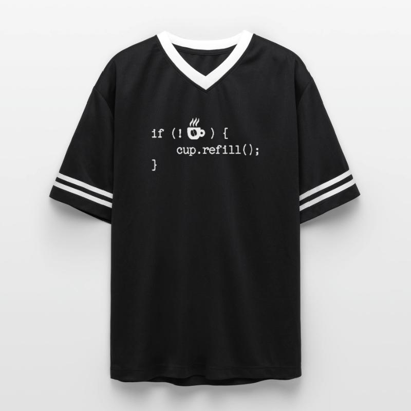 Debug Programmierer Coden Developer Computerfreak Unisex Football Style Mesh T-Shirt