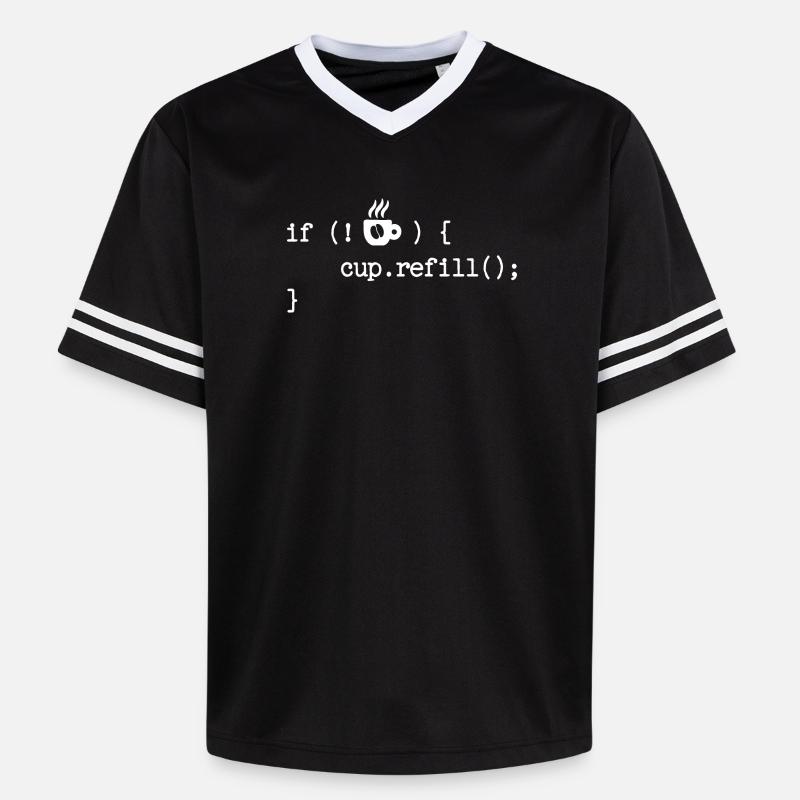 Debug Programmierer Coden Developer Computerfreak - Unisex Football Style Mesh T-Shirt - Schwarz/Weiß
