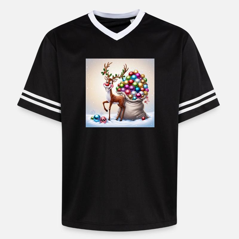 Renne mignon - T-shirt de foot unisexe en mesh - noir/blanc