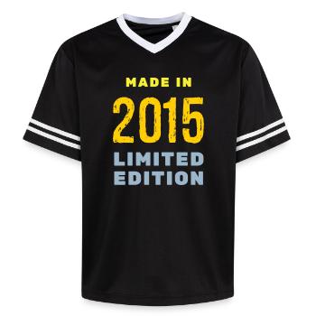 2015 - T-shirt de foot unisexe en mesh - noir/blanc - Devant - AI Model Female 172 light (172cm) & AI Model Male 185 light (185cm)