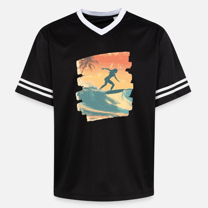 Surfeur - T-shirt de foot unisexe en mesh - noir/blanc
