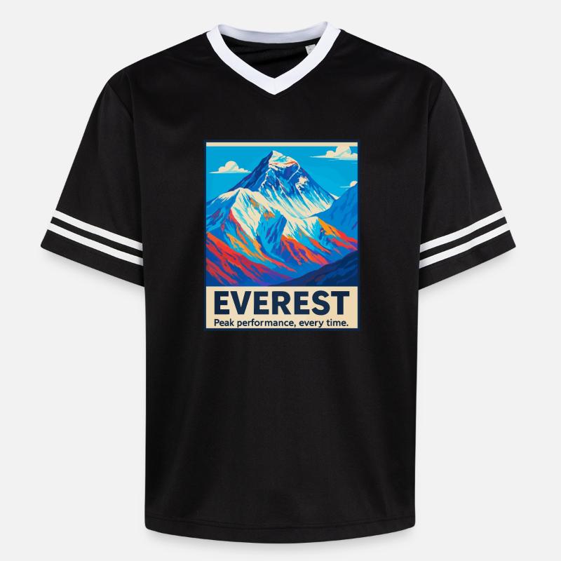 Everest – Performances de pointe - T-shirt de foot unisexe en mesh - noir/blanc