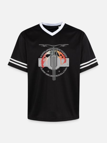 MTB Vers01 - Unisex Football Style Mesh T-Shirt - Schwarz/Weiß