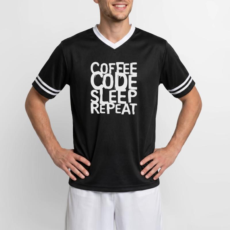 coffee code Programmierer - Informatik Arbeit Logo Unisex Football Style Mesh T-Shirt