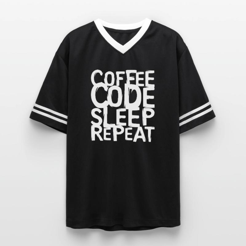 coffee code Programmierer - Informatik Arbeit Logo Unisex Football Style Mesh T-Shirt