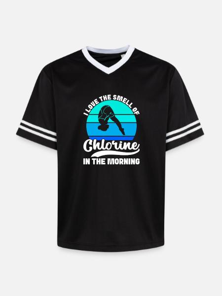 Diving diving board - Unisex Football Style Mesh T-Shirt - black/white