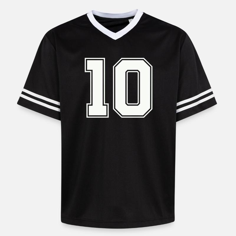 10 - T-shirt de foot unisexe en mesh - noir/blanc