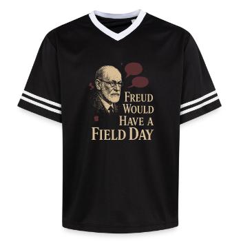 Future psychologist diagnose me - Unisex Football Style Mesh T-Shirt - black/white - Front - AI Model Female 172 light (172cm) & AI Model Male 185 light (185cm)