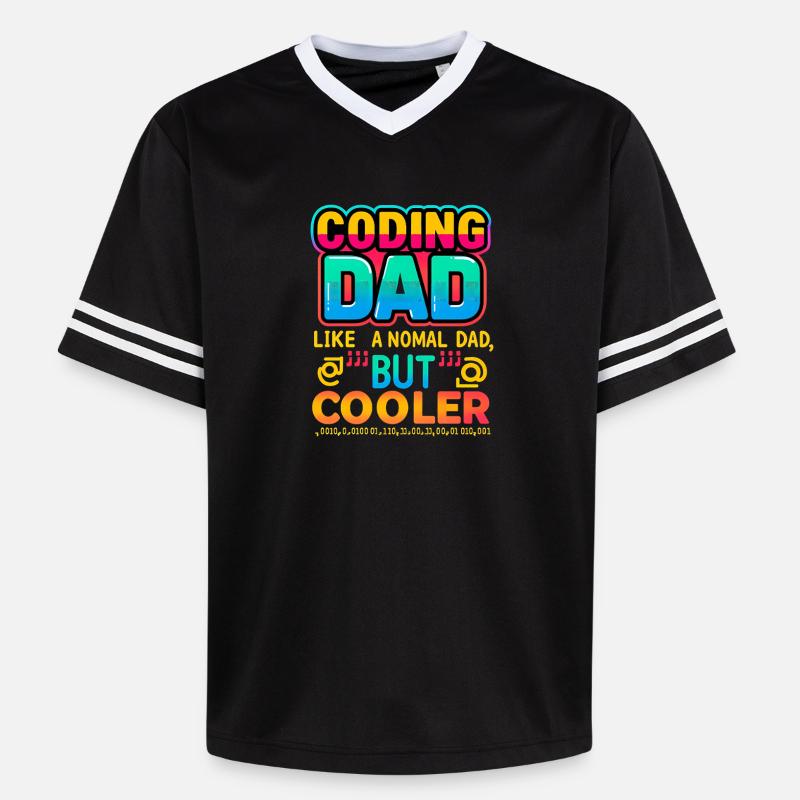 Codage Papa Cooler, Programmeur - T-shirt de foot unisexe en mesh - noir/blanc