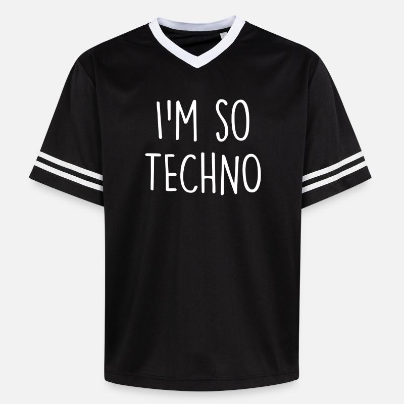 Techno - T-shirt de foot unisexe en mesh - noir/blanc