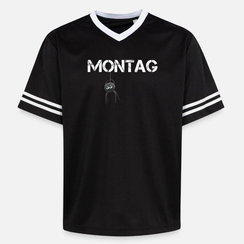 Araignée du lundi - T-shirt de foot unisexe en mesh - noir/blanc