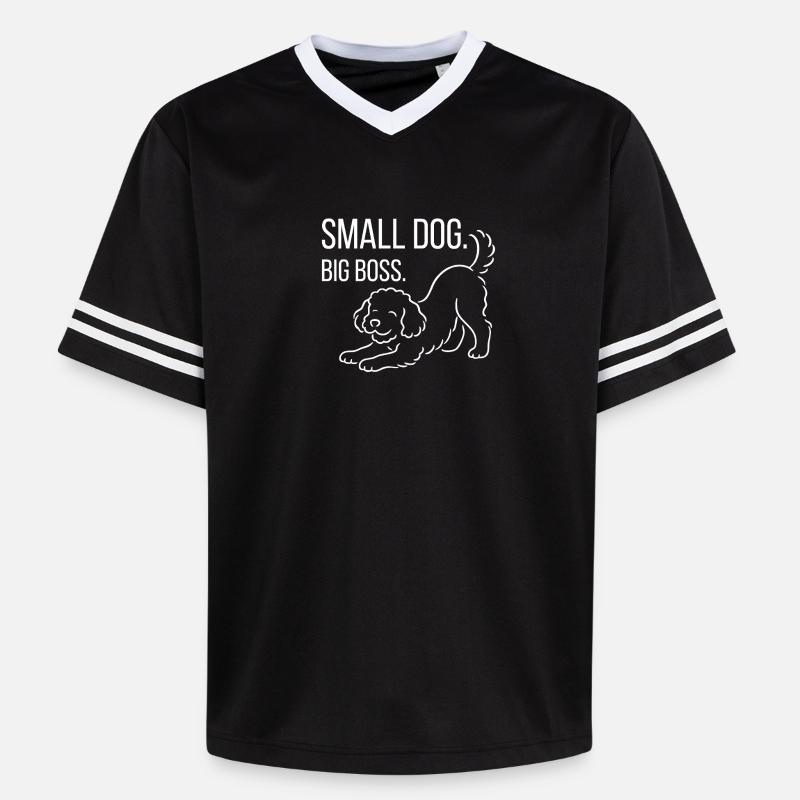 Zwergpudel, Malti-poo oder Königspudel  - Unisex Football Style Mesh T-Shirt - Schwarz/Weiß