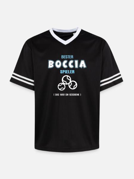 Best Boccia Player Boccia Player Boule - Unisex Football Style Mesh T-Shirt - black/white