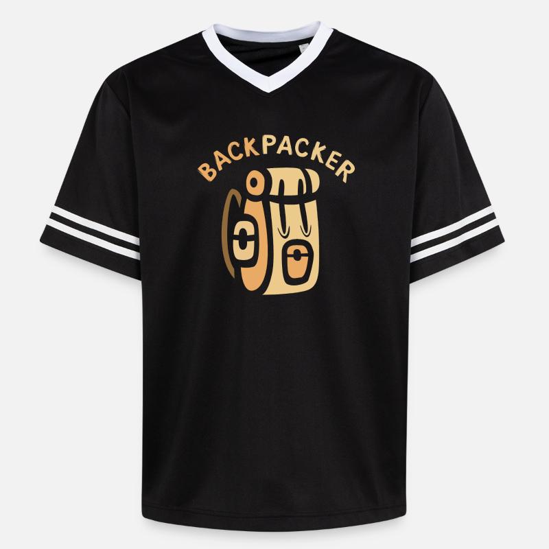 Backpacker Comic Sac à dos Design - T-shirt de foot unisexe en mesh - noir/blanc