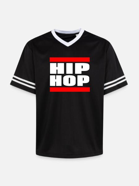 Beat Flow Culture Urban Sound Expression - Unisex Football Style Mesh T-Shirt - black/white