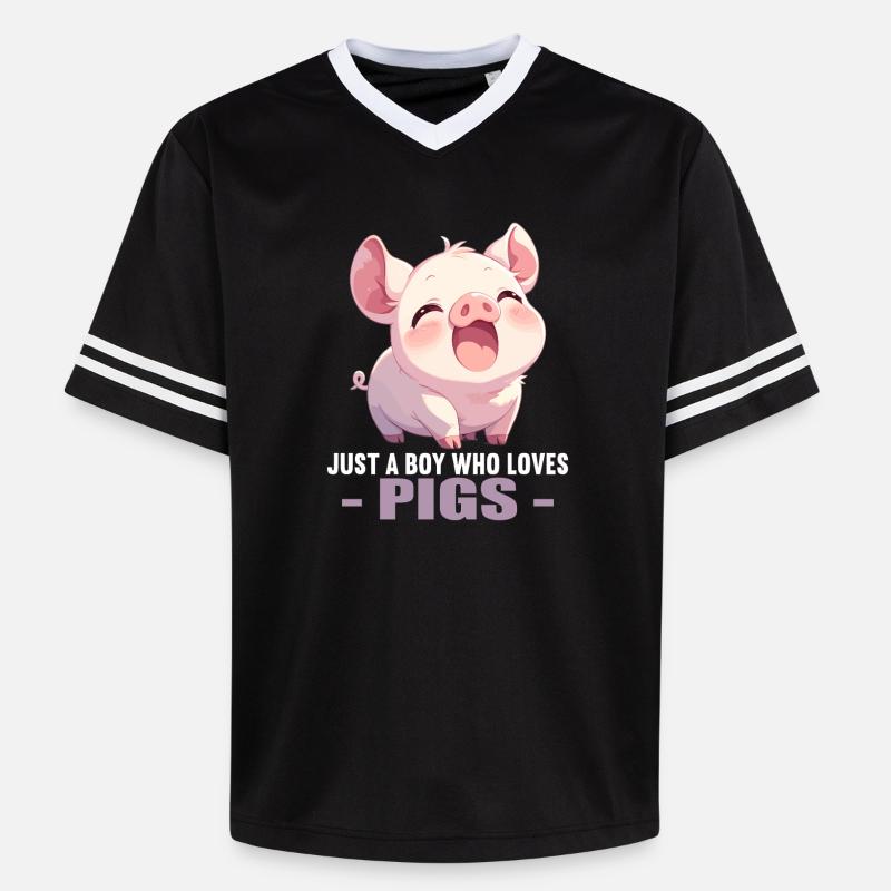 Cochon Cochon - T-shirt de foot unisexe en mesh - noir/blanc