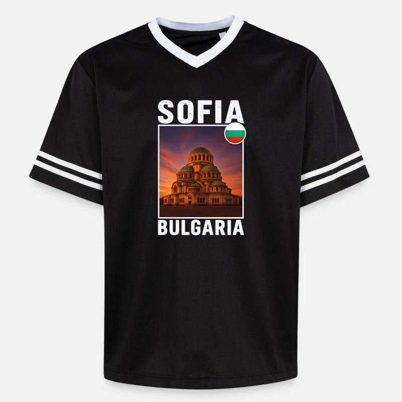 Sofia Bulgarie - T-shirt de foot unisexe en mesh - noir/blanc