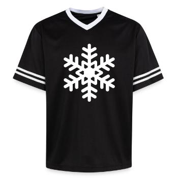 Neige Flake - T-shirt de foot unisexe en mesh - noir/blanc - Devant - AI Model Female 172 light (172cm) & AI Model Male 185 light (185cm)