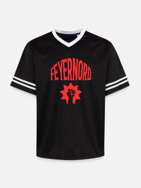 Feyernord - Unisex Football Style Mesh T-Shirt - Schwarz/Weiß