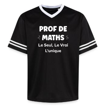 Lehrer-Mathematik Einzigartig Wahr - Unisex Football Style Mesh T-Shirt - Schwarz/Weiß - Vorne - AI Model Female 172 light (172cm) & AI Model Male 185 light (185cm)