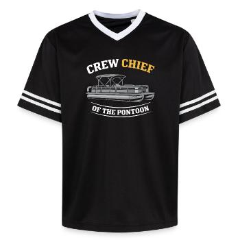Flotte de pontons Équipage de pontons Bateau ponton - T-shirt de foot unisexe en mesh - noir/blanc - Devant - AI Model Female 172 light (172cm) & AI Model Male 185 light (185cm)
