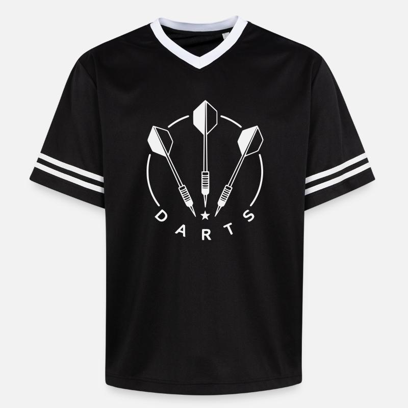 Logo des fléchettes et fléchettes - T-shirt de foot unisexe en mesh - noir/blanc