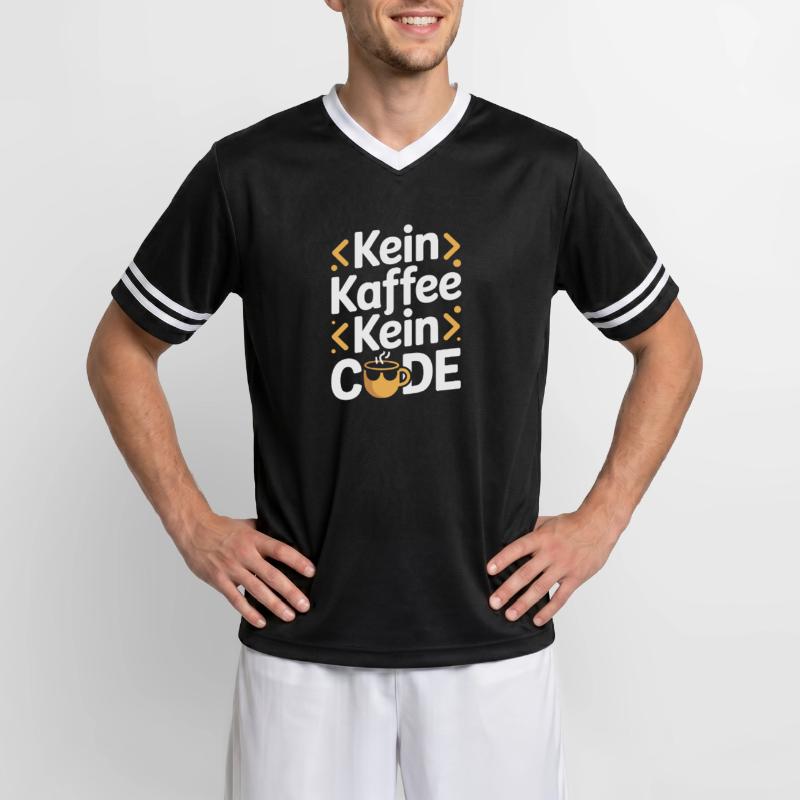 No Coffee No Code Programmer Computer Scientist Unisex Football Style Mesh T-Shirt