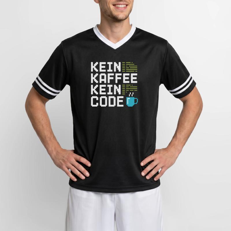 No Coffee No Code Programmer Computer Scientist Unisex Football Style Mesh T-Shirt