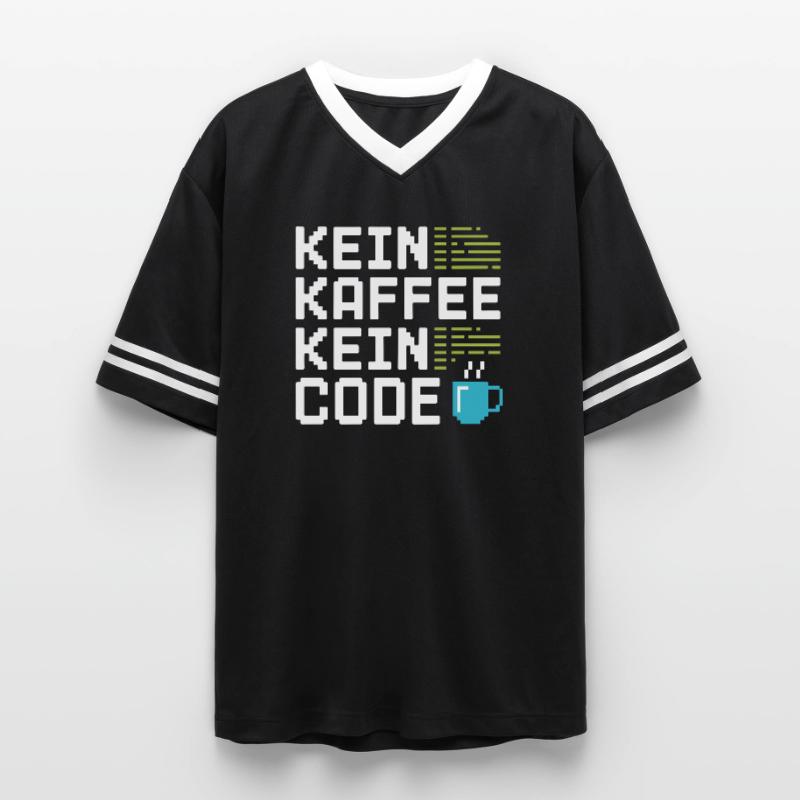 No Coffee No Code Programmer Computer Scientist Unisex Football Style Mesh T-Shirt