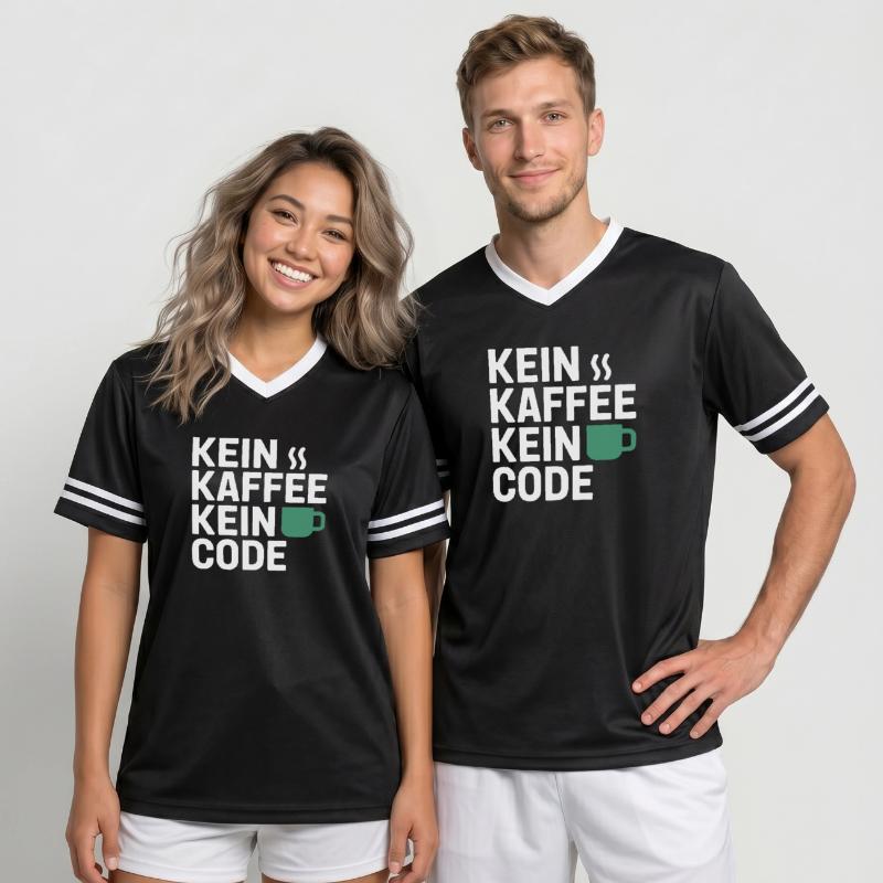 No Coffee No Code Programmer Computer Scientist Unisex Football Style Mesh T-Shirt