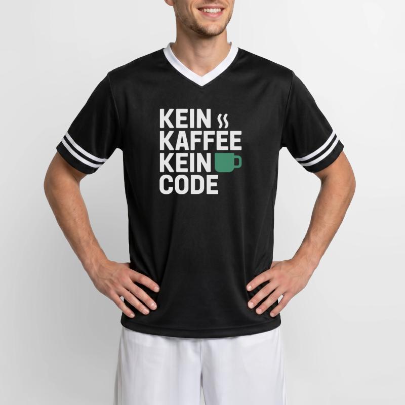 No Coffee No Code Programmer Computer Scientist Unisex Football Style Mesh T-Shirt
