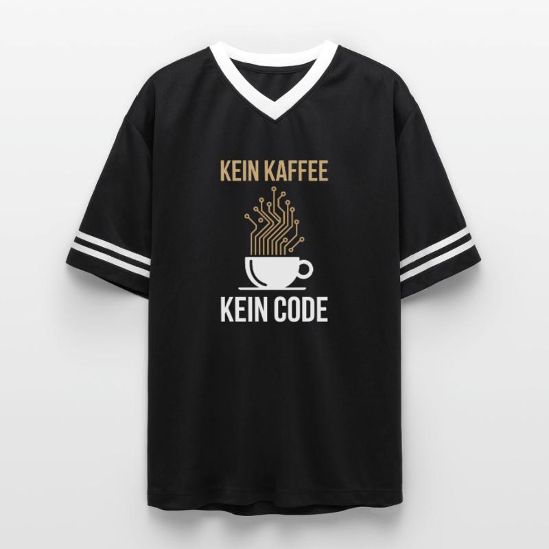 No Coffee No Code Programmer Computer Scientist Unisex Football Style Mesh T-Shirt