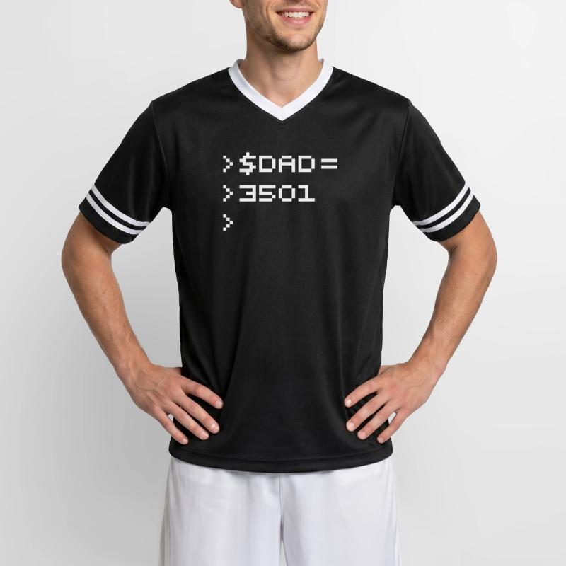 DAD Terminal de Pixels Nerd Code 8-Bits Rétro T-shirt de foot unisexe en mesh
