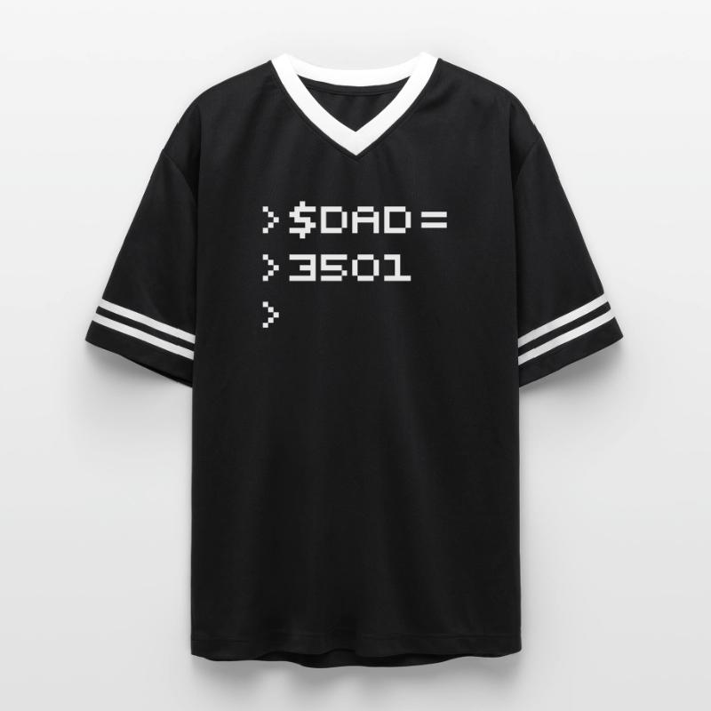 DAD Terminal de Pixels Nerd Code 8-Bits Rétro T-shirt de foot unisexe en mesh